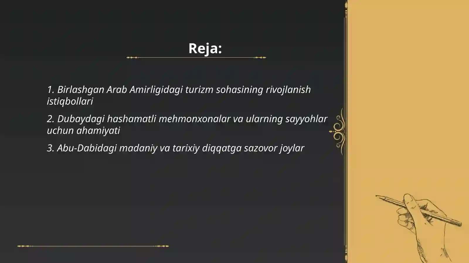 Birlashgan Arab Amirligida turizm sohasidagi imkoniyatlar 2