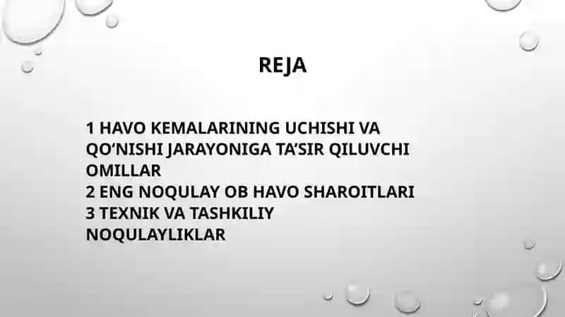 Havo kemalarining uchishi va qo‘nishi uchun eng noqulay sharoitlar 2