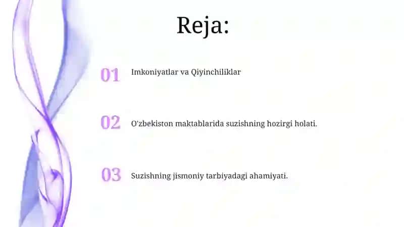 Suzishning o‘rni jismoniy tarbiya tizimida 2