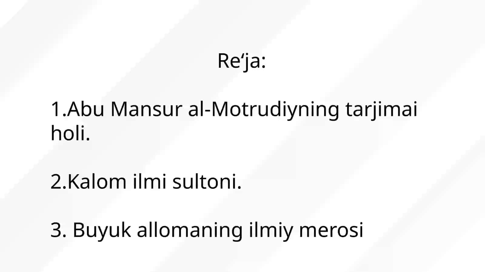 Abu Mansur al Maturdiy buyuk kalomimomi 2