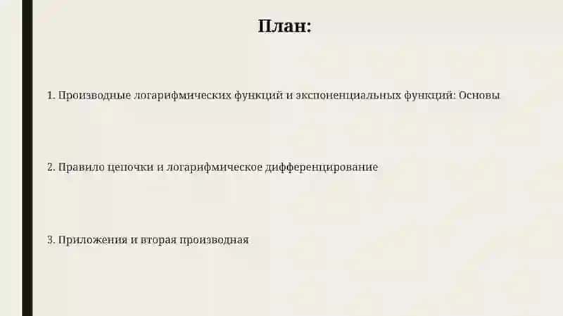 Производные логарифмических функций 2