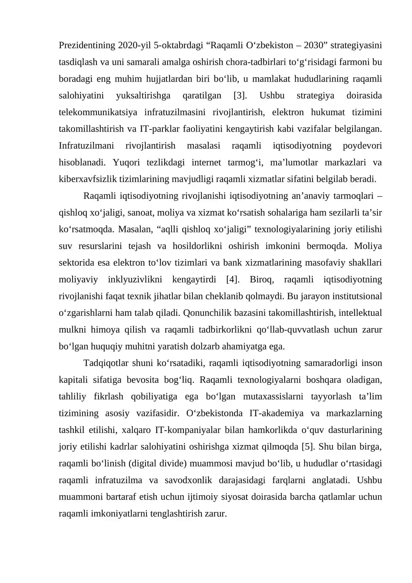 O'ZBEKISTONDA RAQAMLI IQTISODIYOTNING RIVOJLANISHI 2