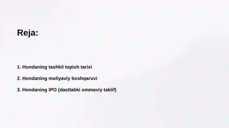 Honda Tashkil Topish Tarixi 2