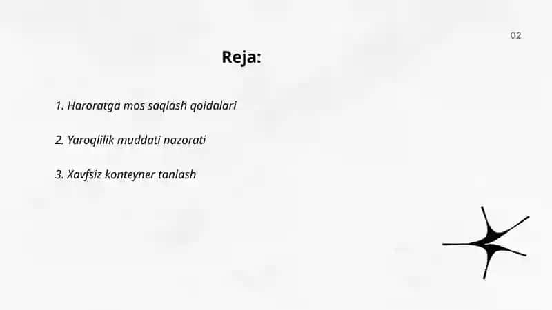 Oziq-ovqat mahsulotlarini saqlash qoidalari 2