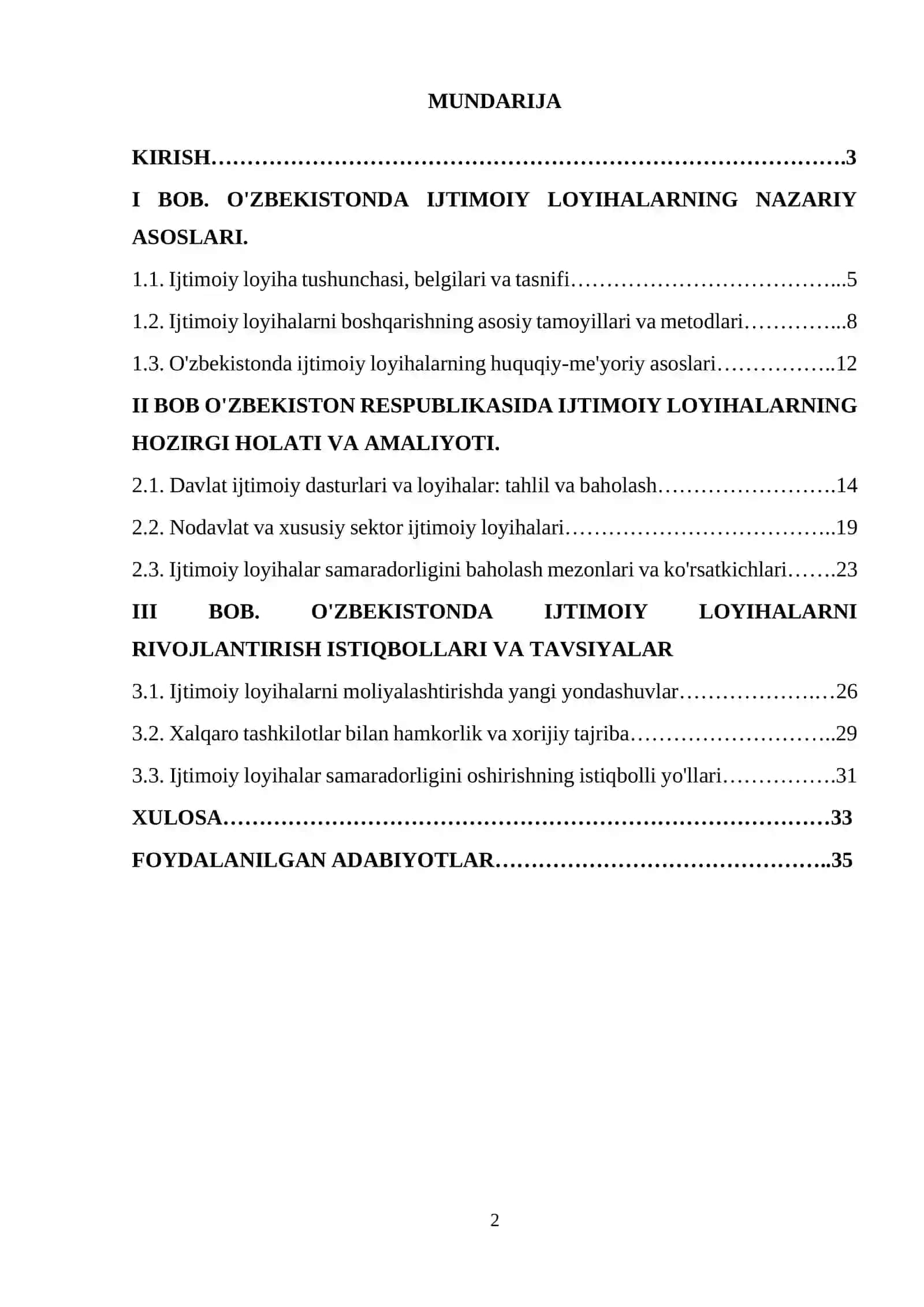 O'zbekiston Respublikasida Ijtimoiy Loyihalarning O'rni va Ahamiyati 2
