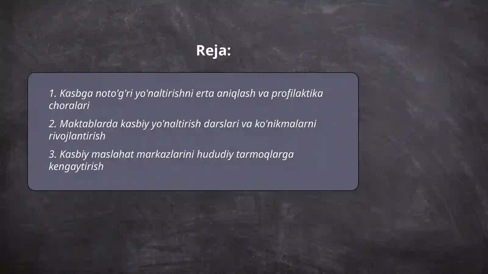 Kasbga noto'g'ri yonaltirish oqibatlarini kamaytirish strategiyalari 2