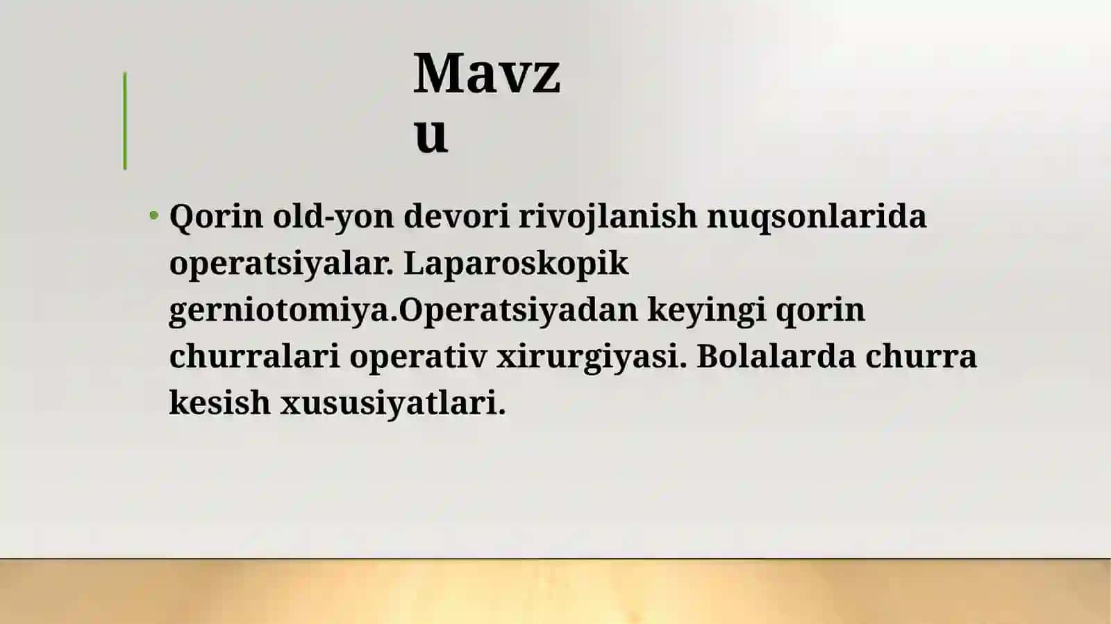 Churralar klassifikatsiyasi 2