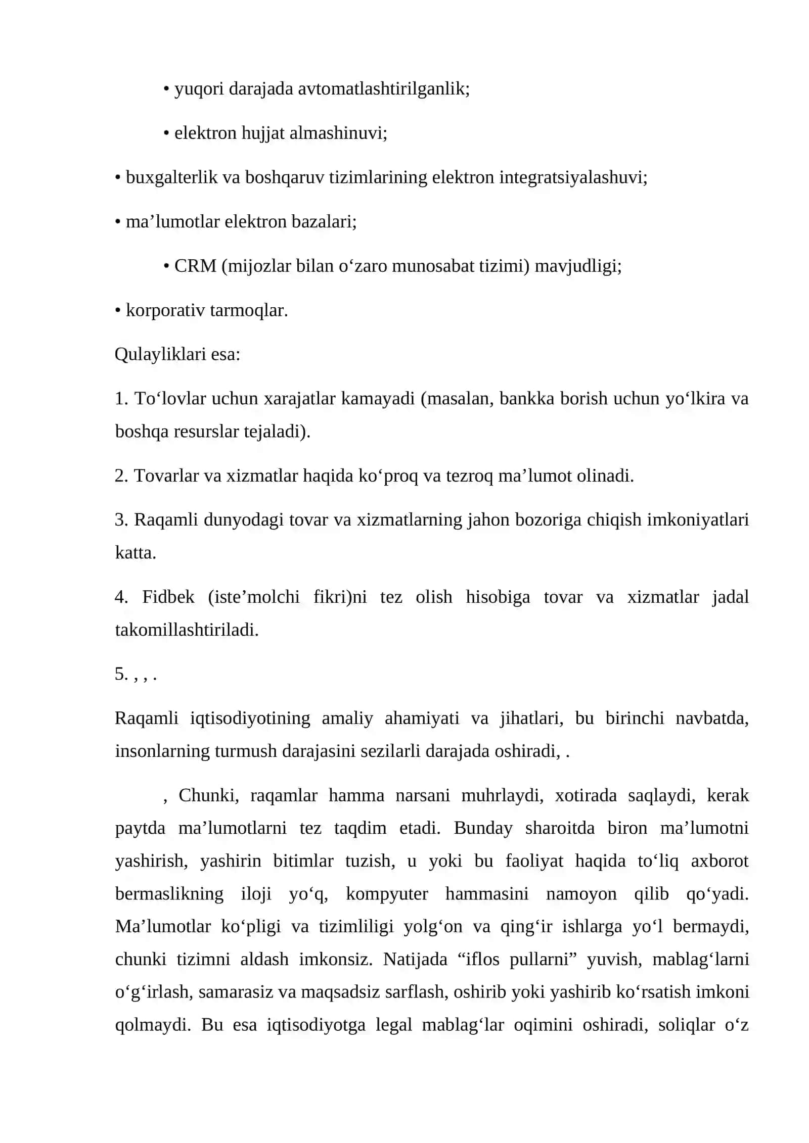 Raqamli iqtisodiyotni O'zbekistonda rivojlanishdagi to'siqlar 2