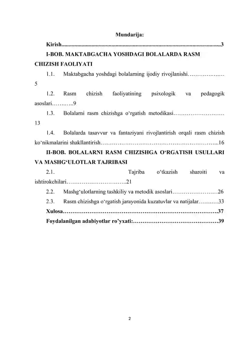 Maktabgacha yoshdagi bolalarni rasm chizishga oʻrgatish 2