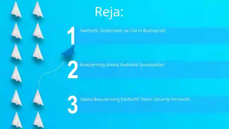 Opera Browser dasturining xavfsizlik tizimi 2