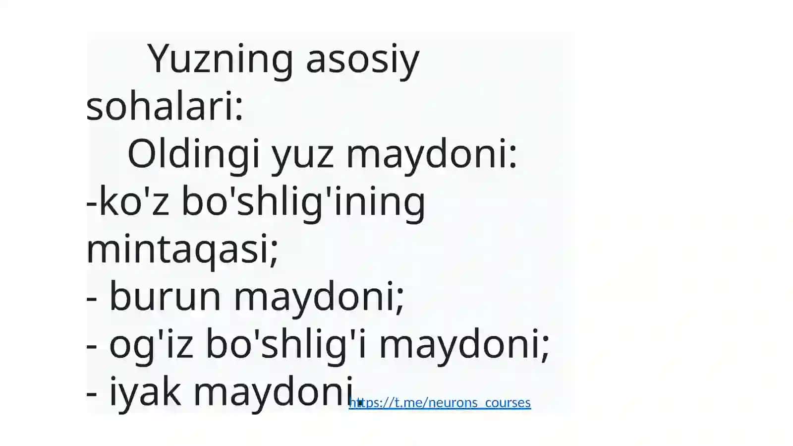 Boshning klinika anatomiyasi 2