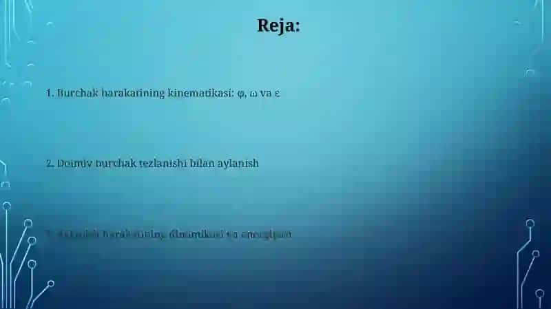 Moddiynuqtaning aylanish harakati 2