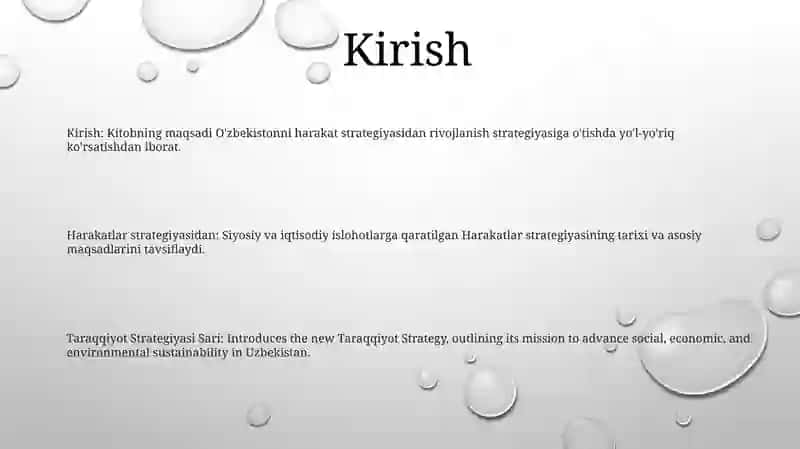 Harakatlar Strategiyasidan - Taraqqiyot Strategiyasi Sari 2