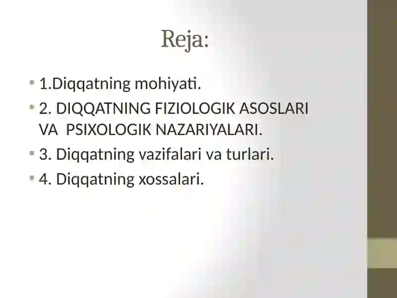 Diqqatningdiqqat haqidagi qarashlari 2