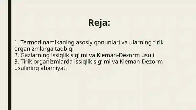 Termodinamika qonunlari 2