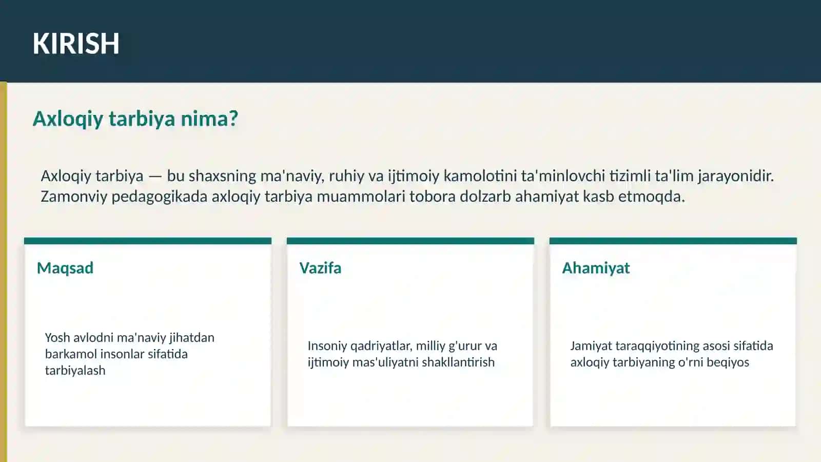 Axloqiy Tarbiyaning Yutuqlari va Kamchiliklari 2
