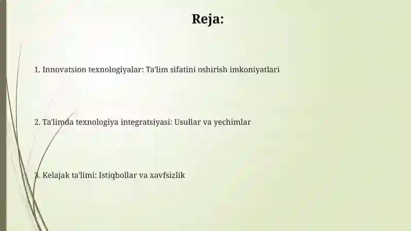 Innovatsion texnologiyalartaʼlim sifatini oshirishmanbaisifatida 2