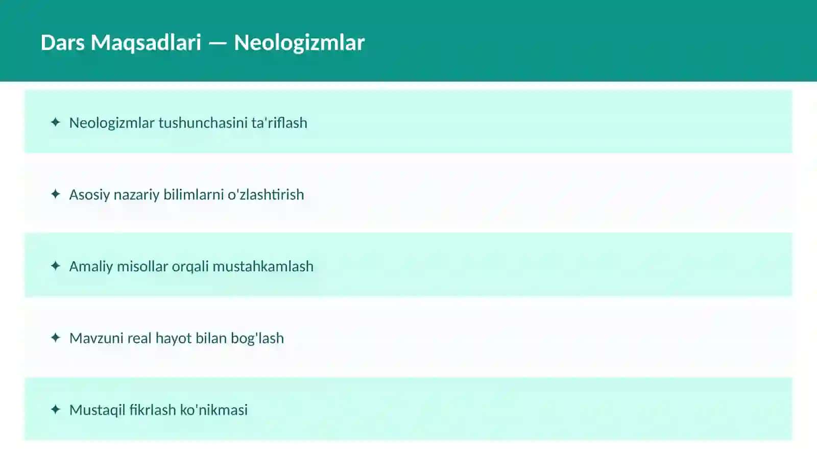 O'ZBEK TILI Arxaizmlar 2