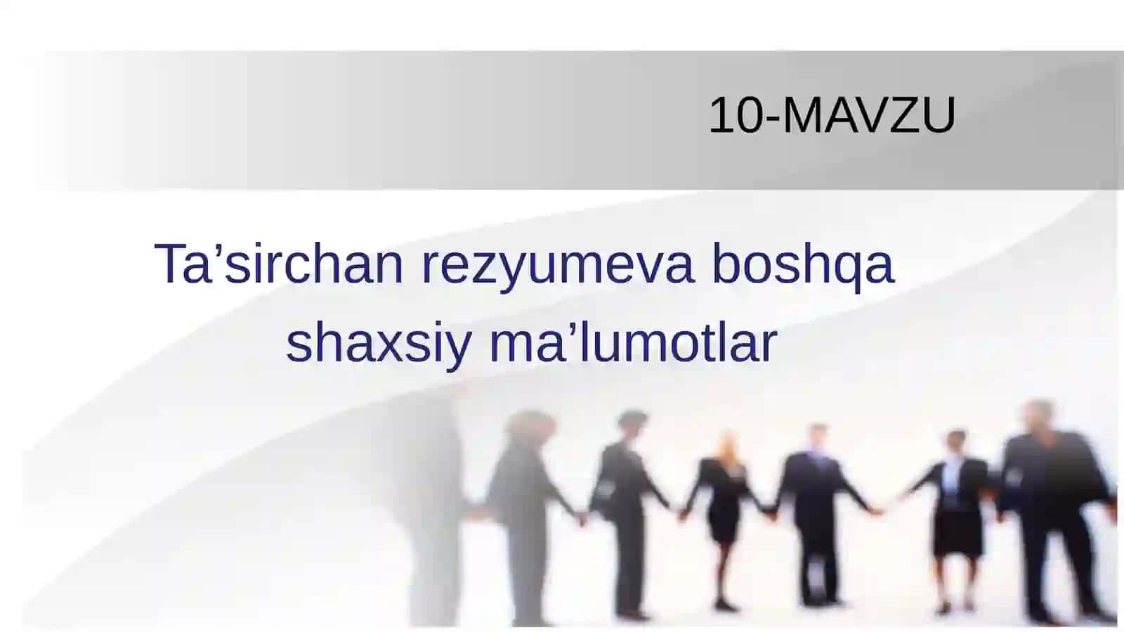 MAVZU (Fan:Huquqiyko’nikmalarvametodologiya) 2