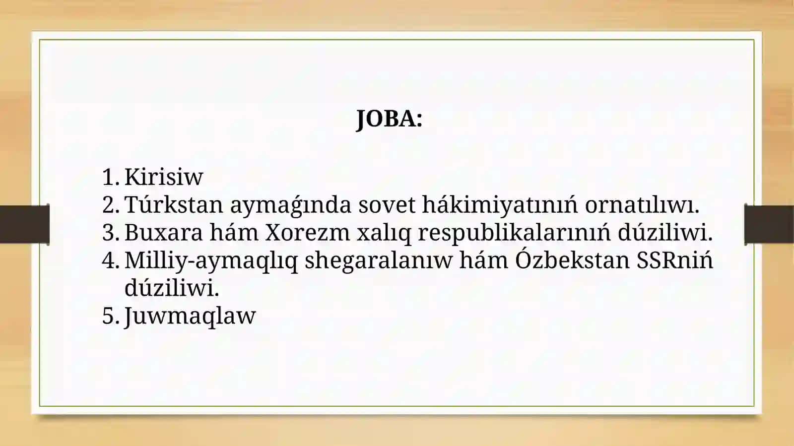 Túrkistan Sovet avtonom Respublikası, Buxara hám Xorezm xalıq Respublikaları bazasında Ózbekstan SSRnıń payda bolıwı 2