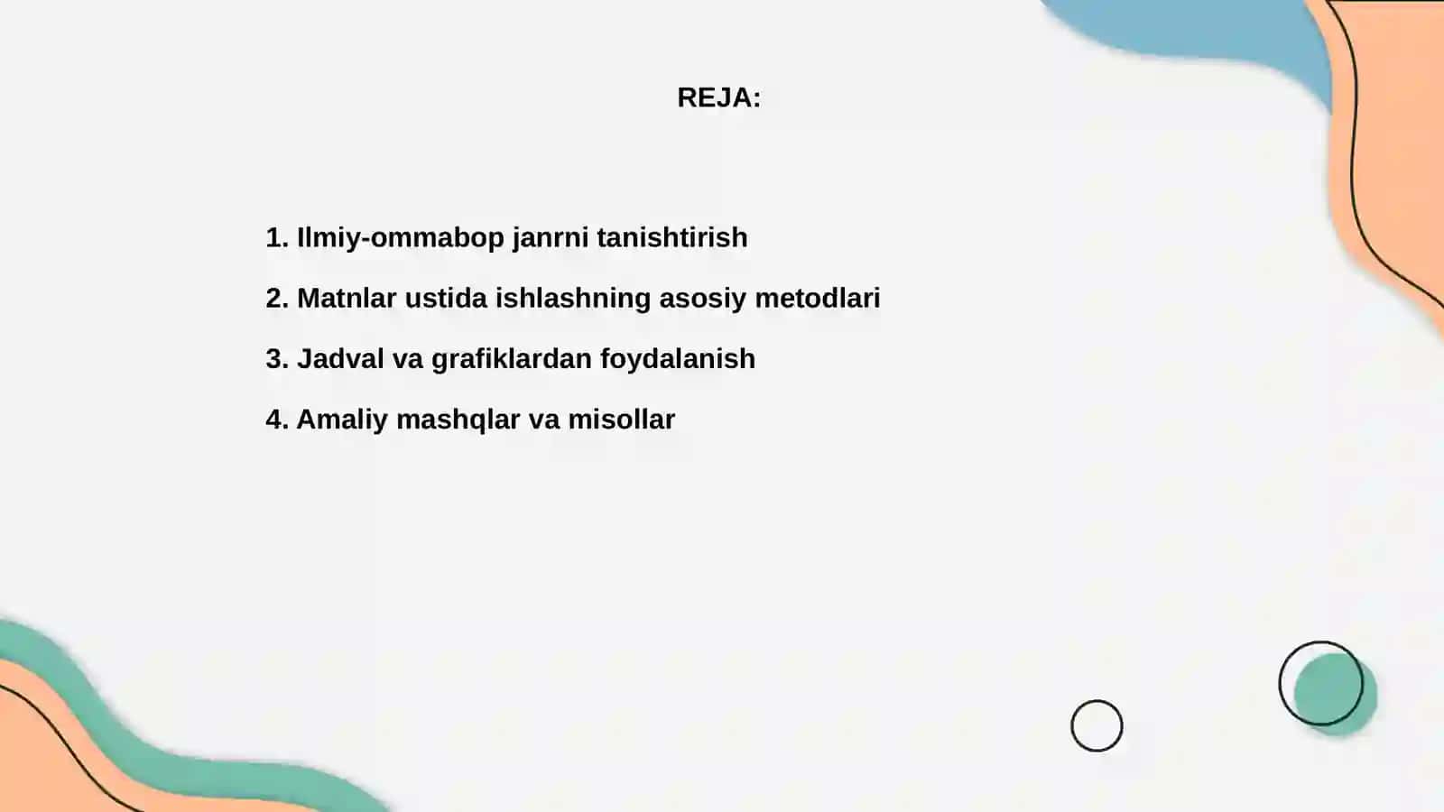 Ilmiy-ommabop janrga xos matnlar ustida ishlash metodikasi 2