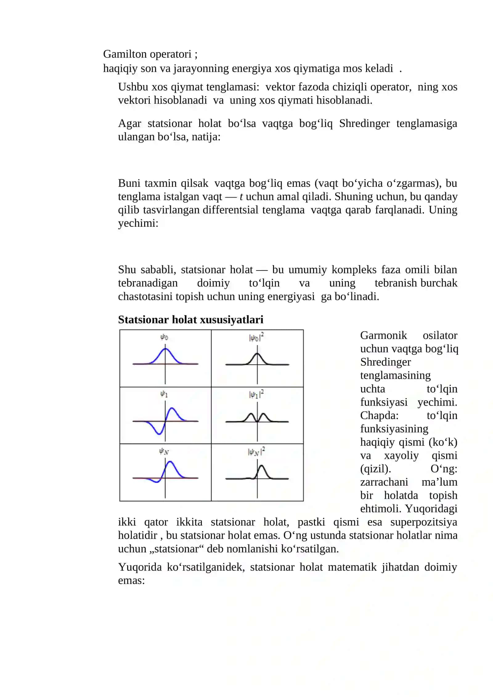 Ochiq tizimlardagi statsionar va nostatsionar holat 2