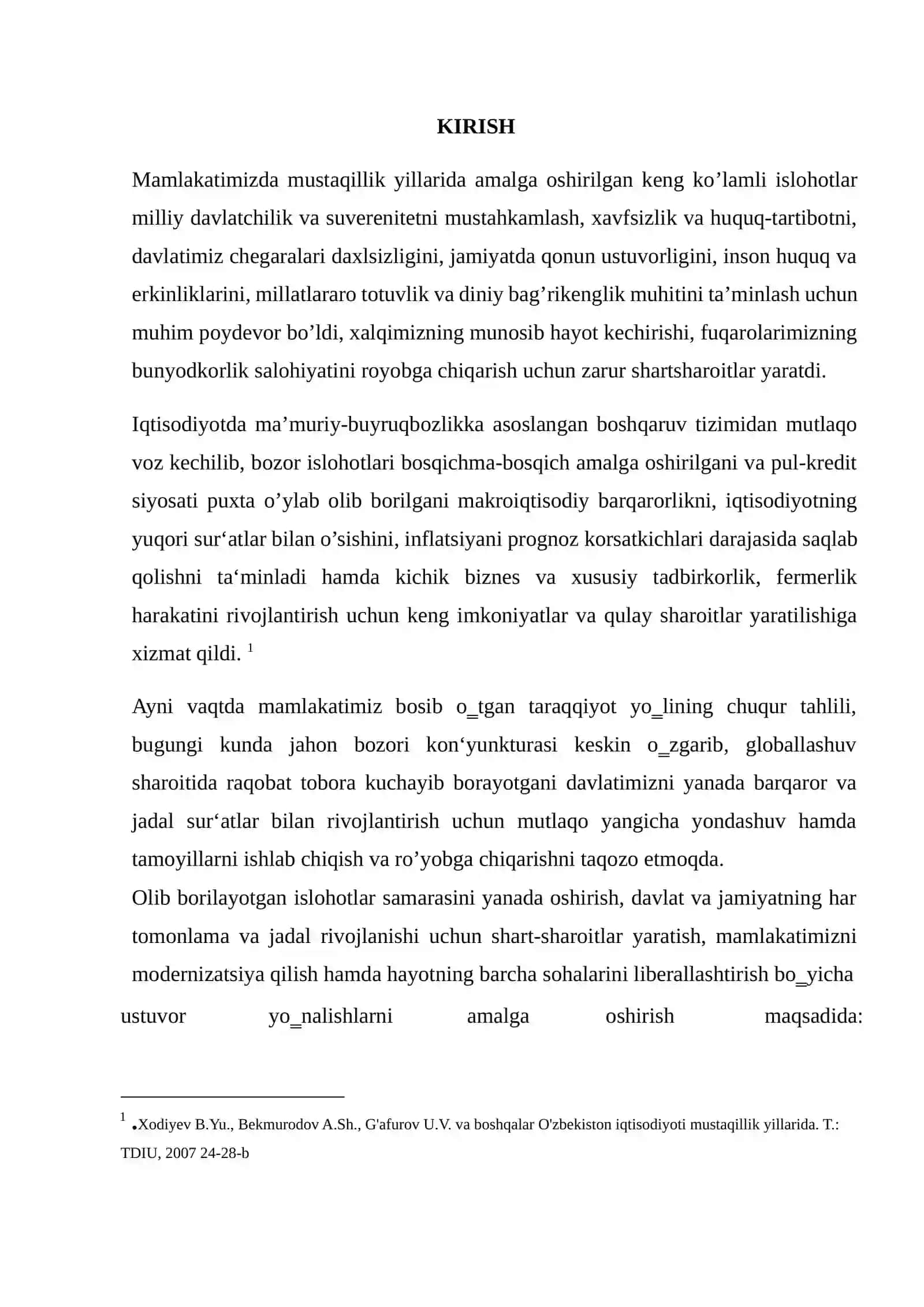 O‘zbekiston Respublikasini yanada rivojlantirish boʻyicha harakatlar strategiyasi va unda belgilangan ustuvor yoʻnalishlar 2