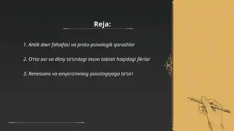 Psixalogiya fanining taraqqiyot bosqichlari 2