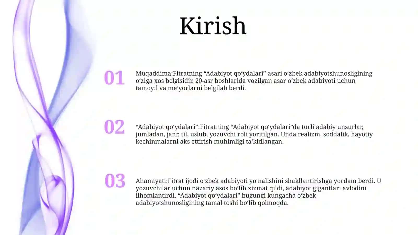 Fitratning Adabiyot Qoidalari 2