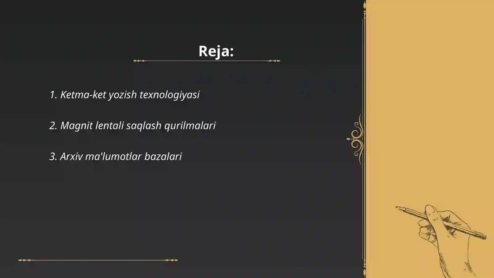 Ketma-ket yozishga asoslangan axborot saqlash qurilmalari 2