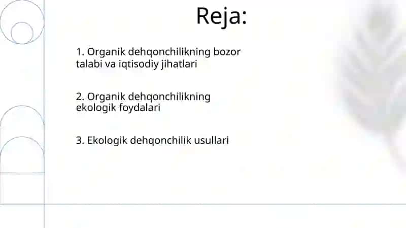 Ekologik toza qishloq xoʻjaligi mahsulotlarini yetishtirish 2