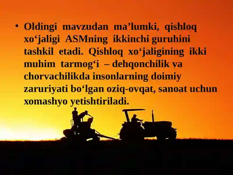 Qishloq xo‘jaligi 2