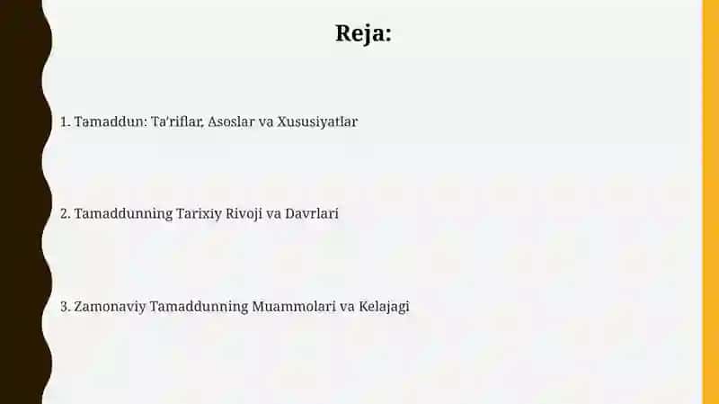 Tamaddun: Ta'riflar, Asoslar va Xususiyatlar 2