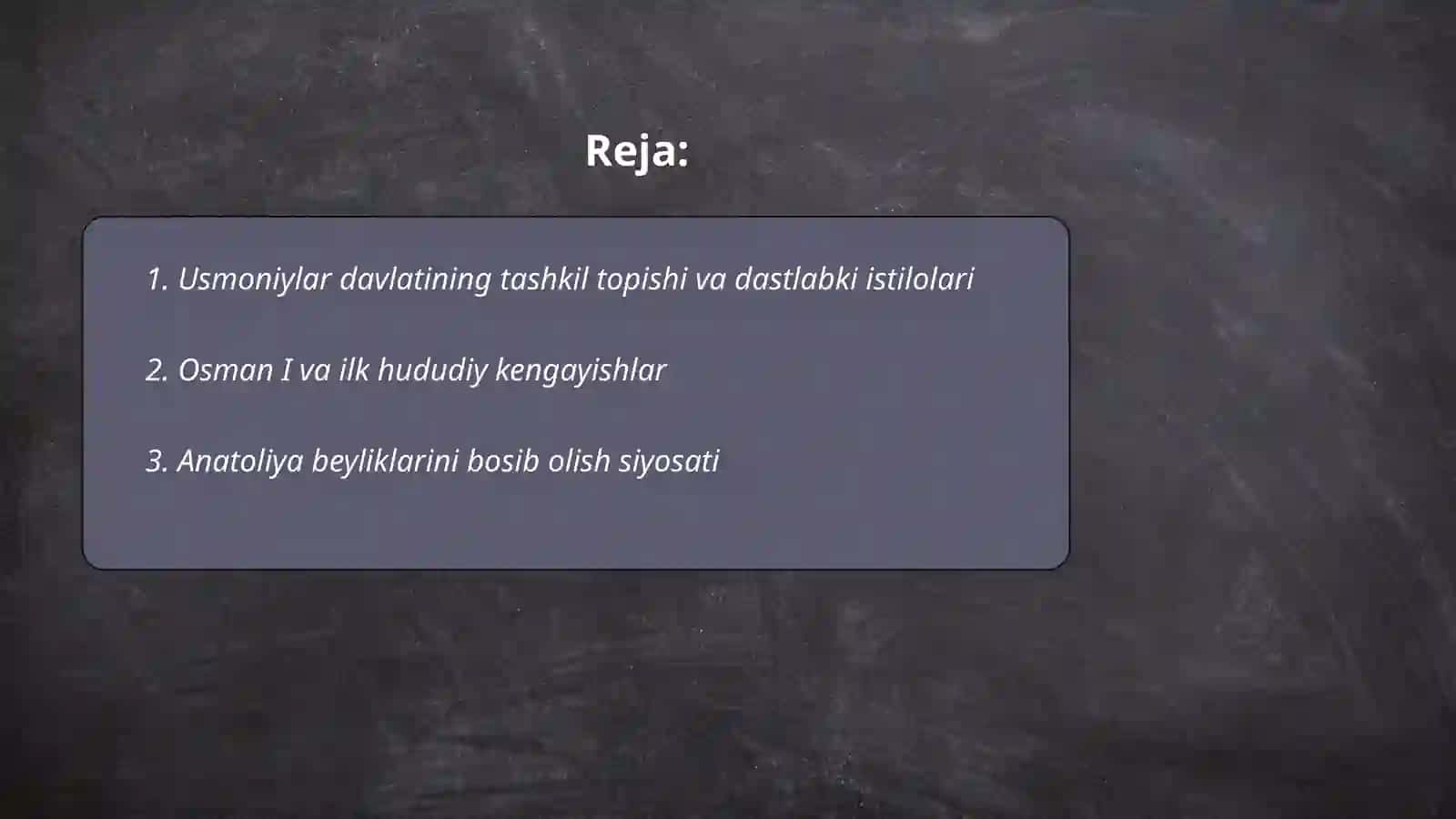 Usmonilar davlati va ularning istelosi 2