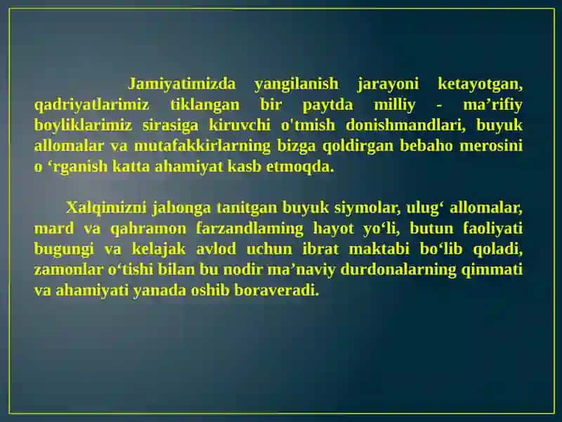 Xalqpedagogikasi va O‘rta Osiyo buyuk mutafakkirlarining pedagogik g‘oyalari 2