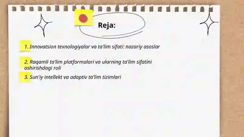 Innovatsion texnologiyalar va ta'lim sifati: nazariy asoslar 2