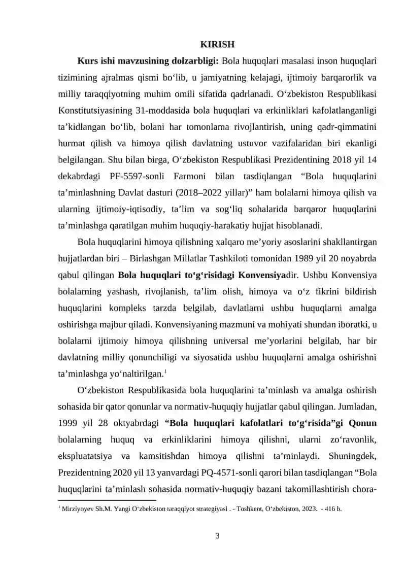 Bola huquqlari to‘g‘risidagi kanvensiyalarning mazmuni va mohiyati 2