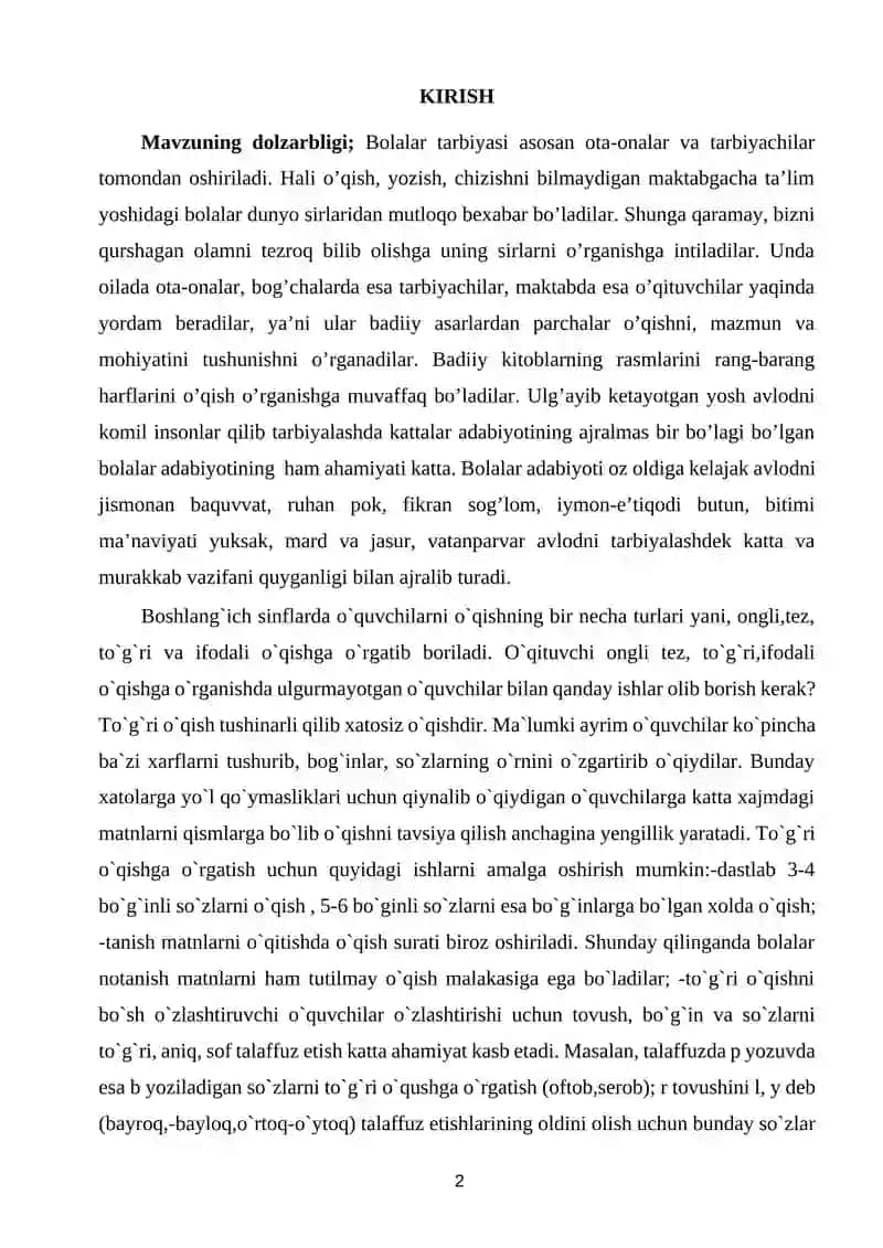 O'QISH SAVODXONLIGI DARSLARIDA SHE’R O'QISH USLUBIYOTI 2