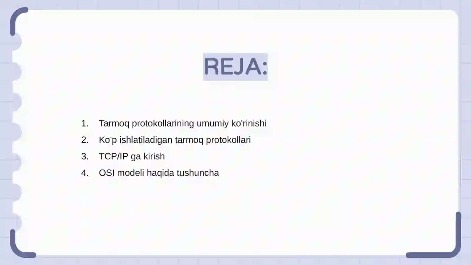 Tarmoq pratakollari 2