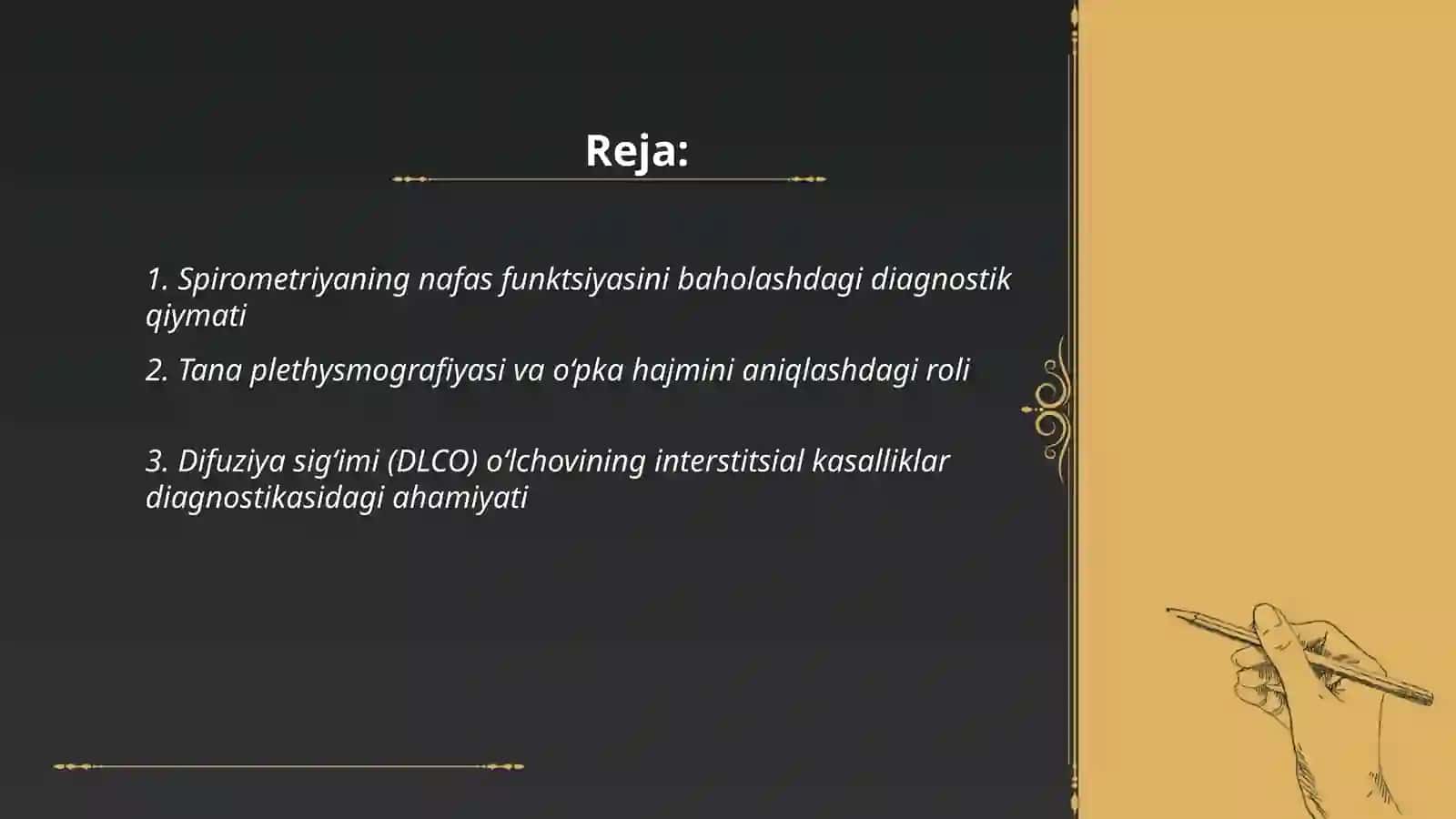 Spirometriyaning nafas funktsiyasini baholashdagi diagnostik qiymati 2