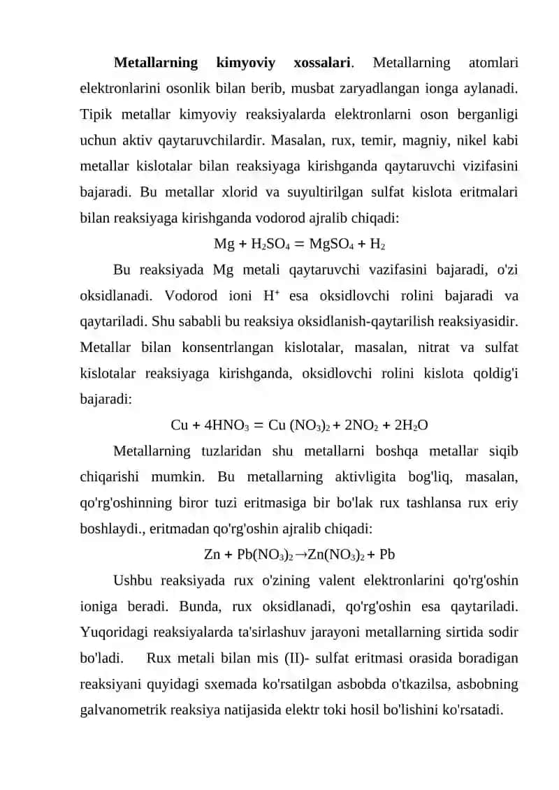 Metallarning xossalari 2