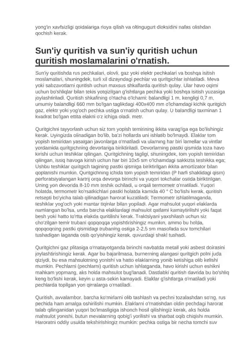 Mevalarni qanday quritish kerak 2