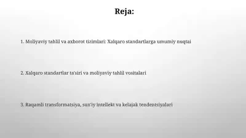 Moliyaviy tahlil va uning axborot tizimining xalqaro mezonlari 2