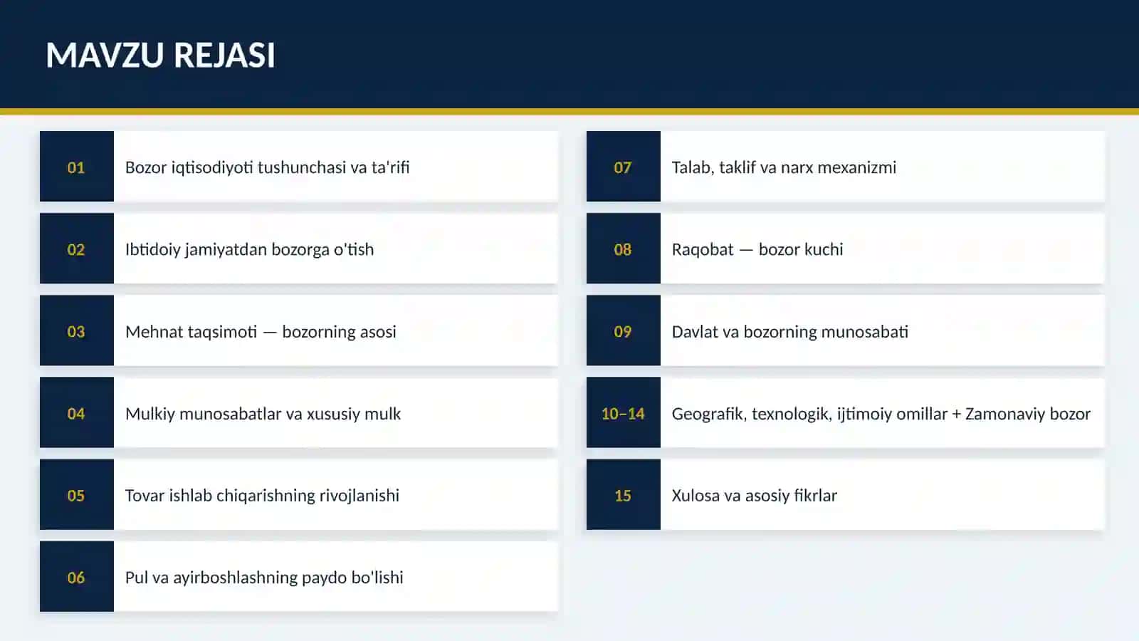 IQTISODIYOT NAZARIYASI Bozor Iqtisodiyotining Vujudga Kelish Sabablari 2