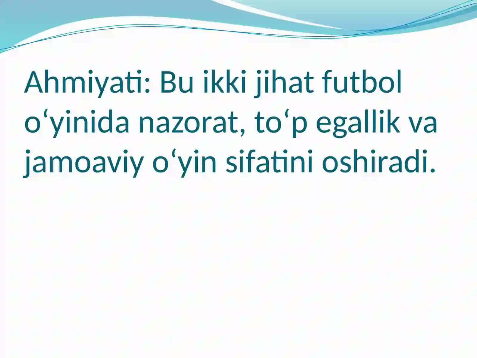 Futboldatoʻp bilan harakatlanish va pas berish texnikasi 2