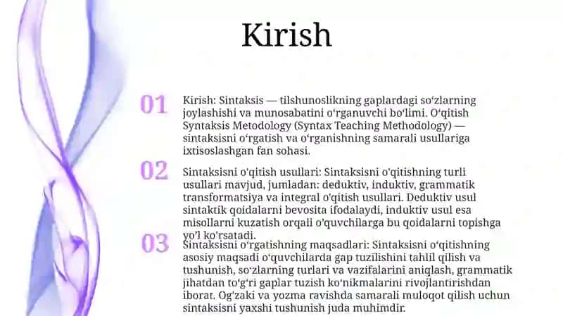 Sintaksis O‘Qitish Metodikasi 2