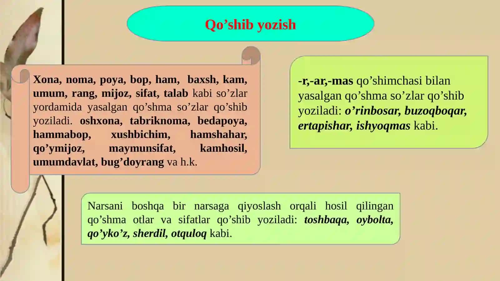 Qo’shibyozish 2