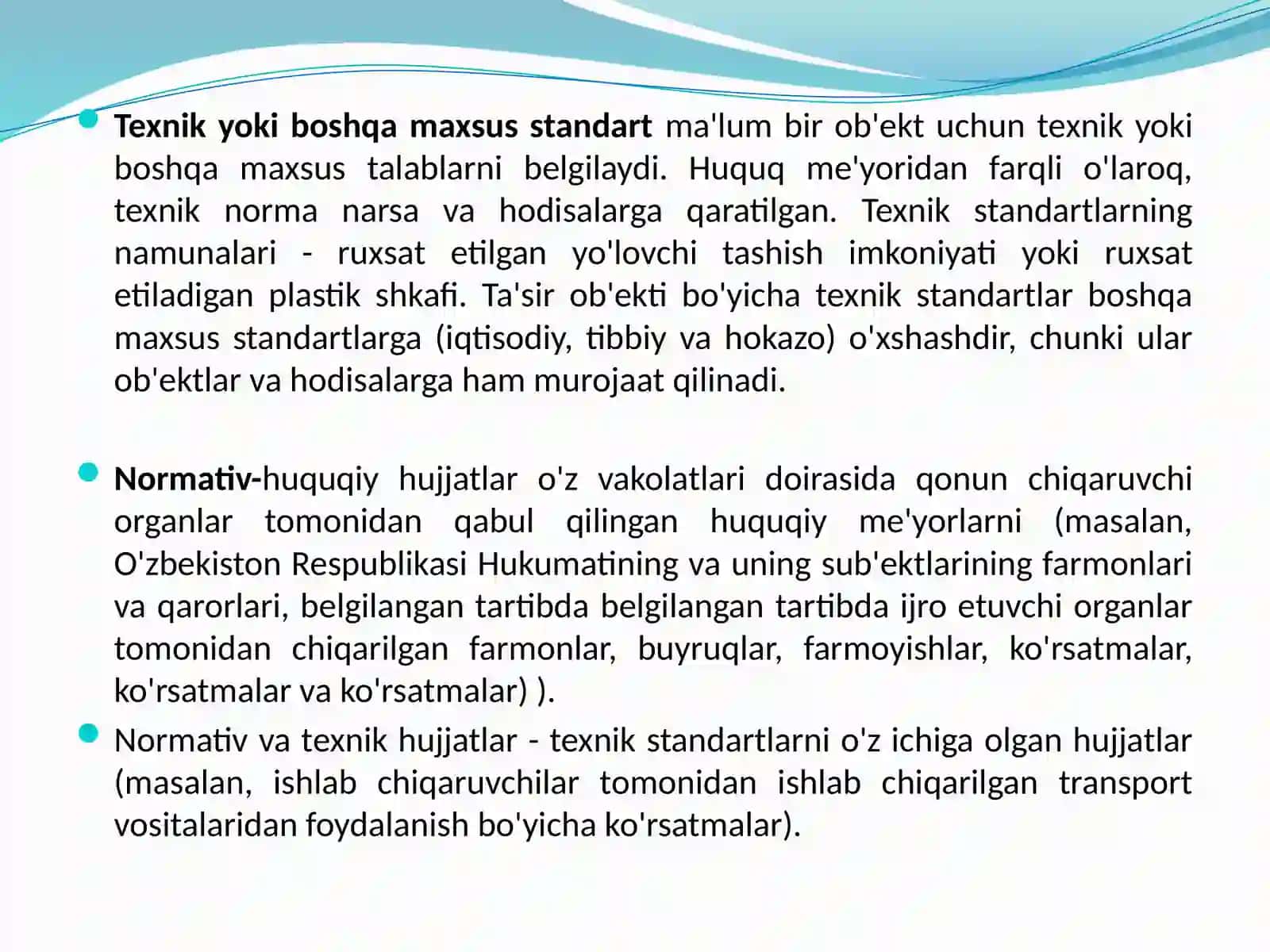 Mavzu №4, Avtotrasnportda huquq asoslari 2