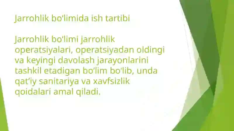 Jarrohlik bo‘limi 2