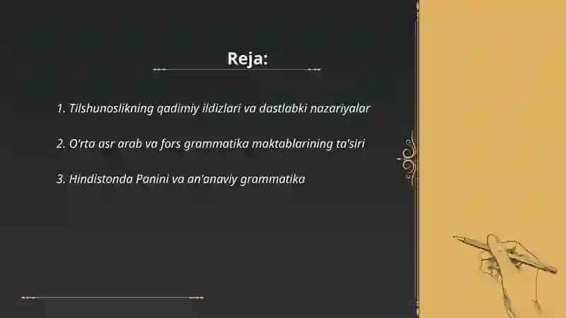 Tilshunoslik tarixining shakillanishi 2